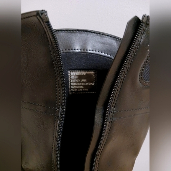 NWT ~ WOMEN'S ST. JOHNS BAY DEMPSY BLACK STACKED HEEL RIDING BOOTS 👢 - Picture 5 of 11
